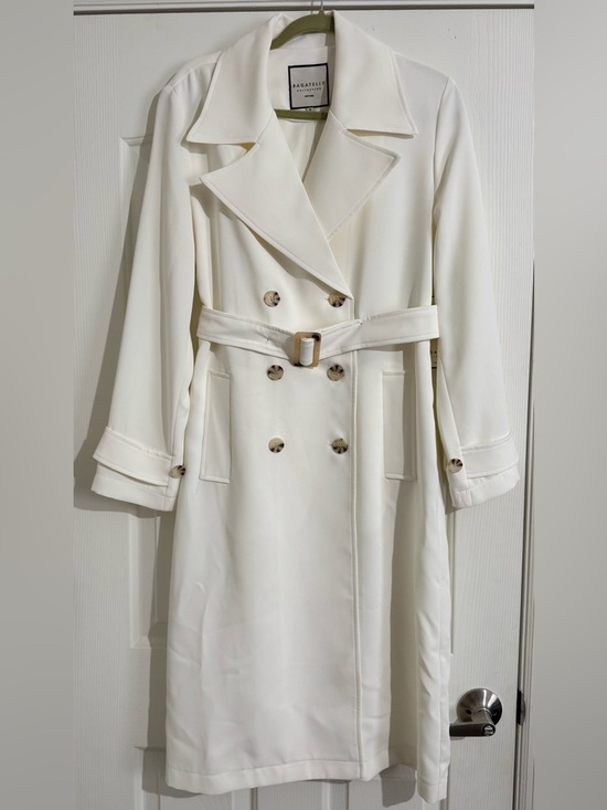 Bagatelle Collection Jackets & Blazers - Bagatelle Collection Lightweight Trench Coat Winter White Size M NWT